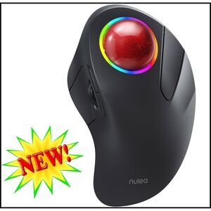 Nulea M505B Wireless Trackball Mouse Ergonomic RGB Rechargeable 44mm 5 DPI Seald